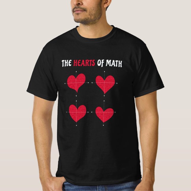The Hearts Of Math Valentine's Day Math T-Shirt (Vorderseite)