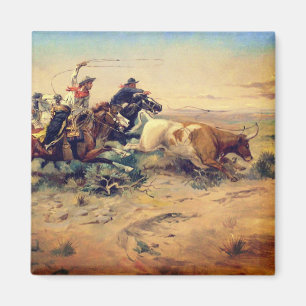 The Herd Quitter (von C. M. Russell, c. 1897) Magnet