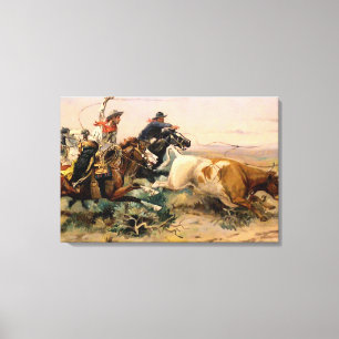 „The Herd Quitter“ Western Art von Charles M. Russ Leinwanddruck