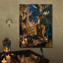 The Hermit card illustration - alchemy art Poster
