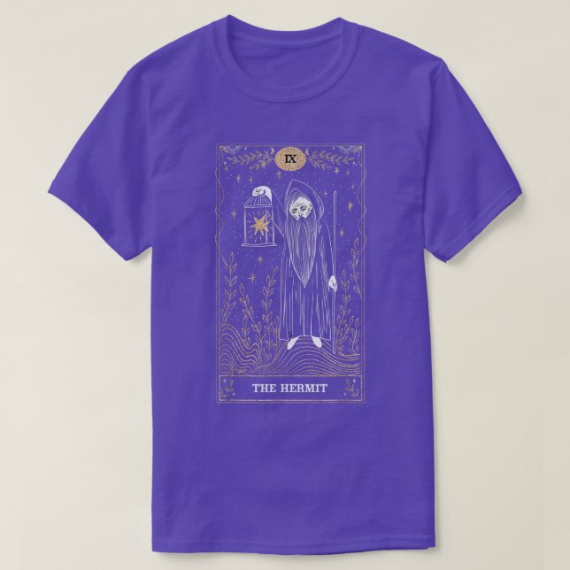 The Hermit  IX Tarot Card  T-Shirt (Design vorne)