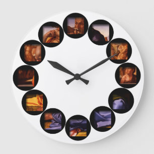The Hidden Doni Tondo by Michelangelo Wall Clock Große Wanduhr