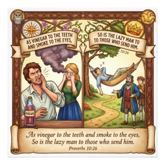 The High Cost of Laziness - Proverbs 10:26 Fotodruck