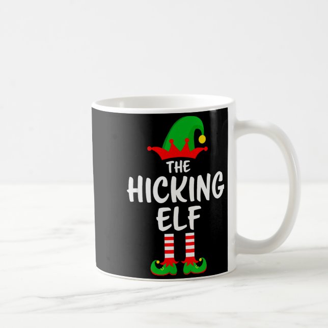 The Hiking Elf Matching Family Christmas  Kaffeetasse (Rechts)