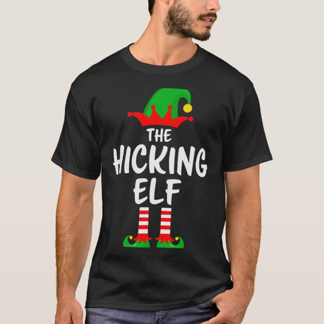 The Hiking Elf Matching Family Christmas  T-Shirt (Vorderseite)