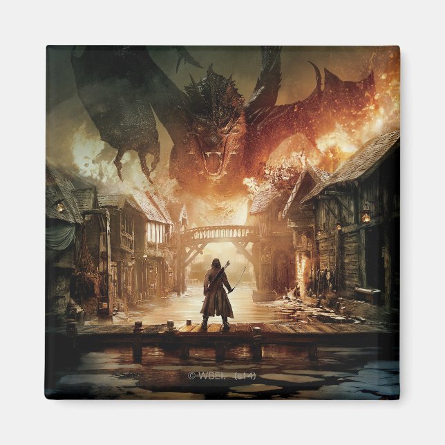 The Hobbit - Laketown Movie Poster Magnet (Vorne)