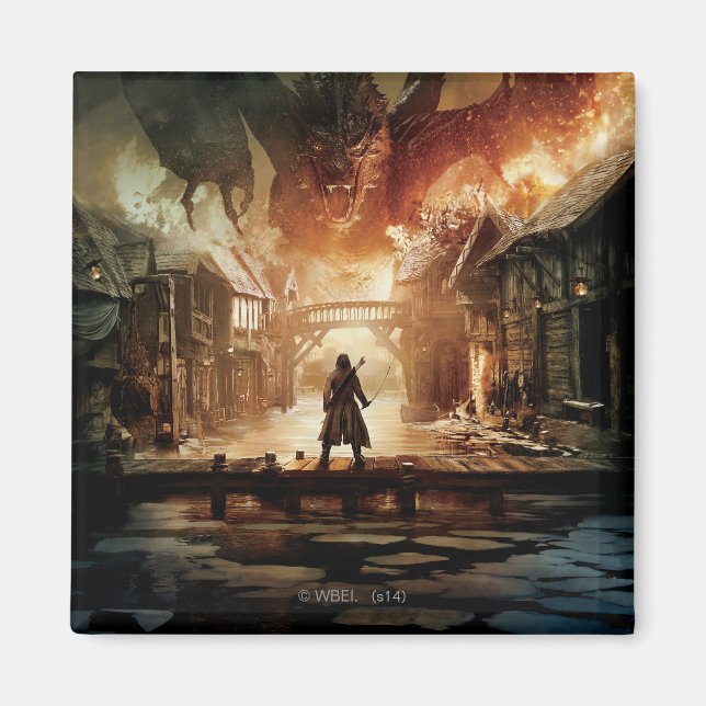 The Hobbit - Laketown Movie Poster Magnet (Vorne)