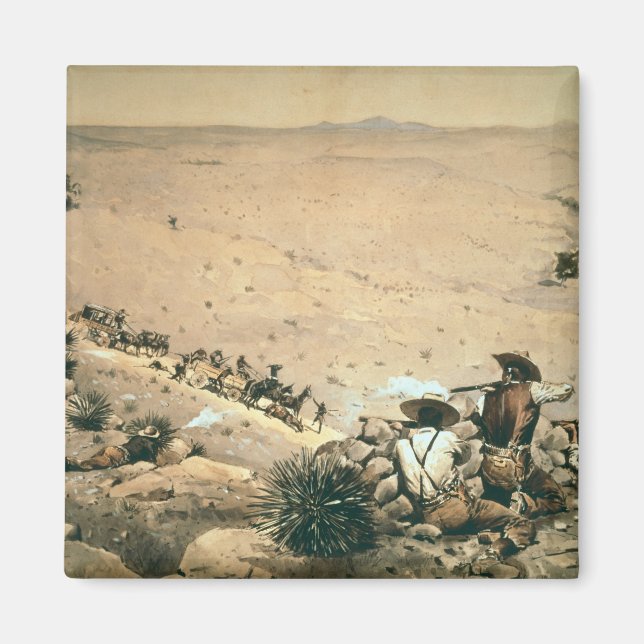 "The Hold Up", c.1900 (Öl auf Leinwand) Magnet (Vorne)