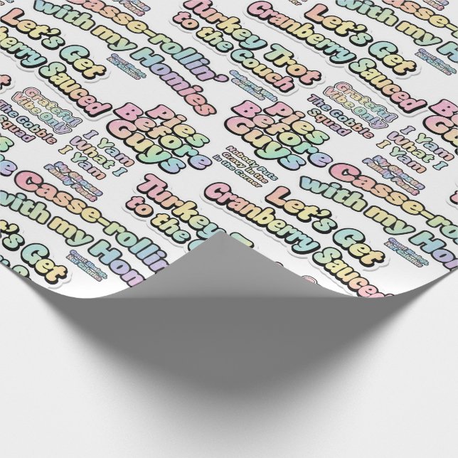 The Holiday Feast Fun Wrapping Paper Geschenkpapier (Ecke)