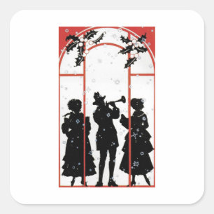 The Holiday Musicans Quadratischer Aufkleber