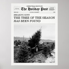 The Holiday Post Newspaper Christmas Tree Farm Poster