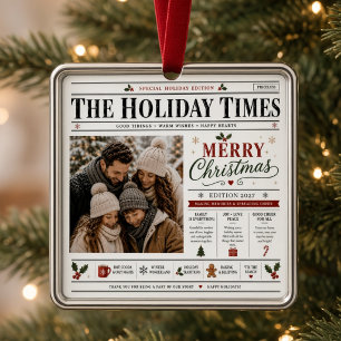 The Holiday Times Frohe Weihnachten Personalisiert Ornament Aus Metall