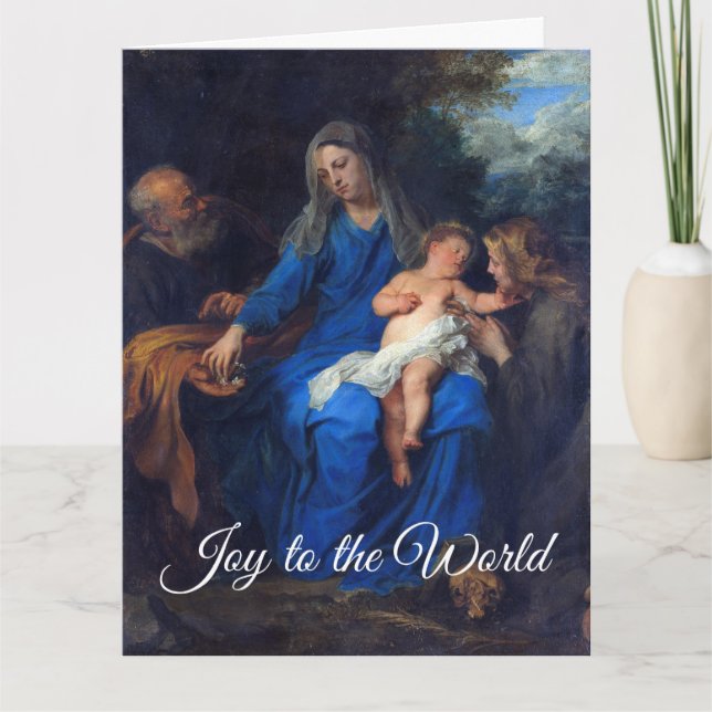 The Holy Family Baby Jesus Christmas Greetings Karte (Vorderseite)