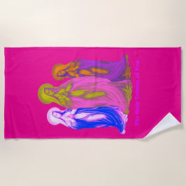 The Holy Trinity of Pop Vierges Marie Multicolores Strandtuch