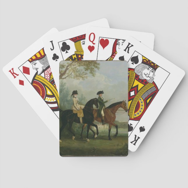 The Hon. Marcia Pitt Riding with her Brother, Spielkarten (Rückseite)
