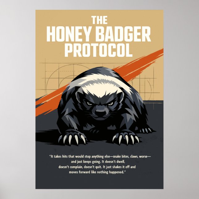 The Honey Badger Protocol Art Poster (Vorne)
