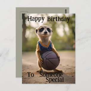 "The Hoop Star Baby Meerkat" Geburtstag Postkarte