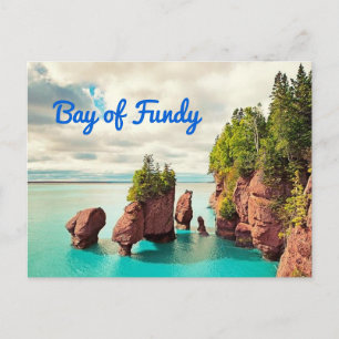 The Hopewell Rocks Bay of Fundy Canada stilisiert Postkarte
