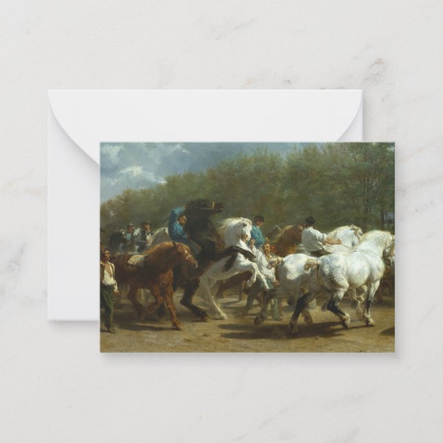 The Horse Fair by Rosa Bonheur Mitteilungskarte (Vorderseite)