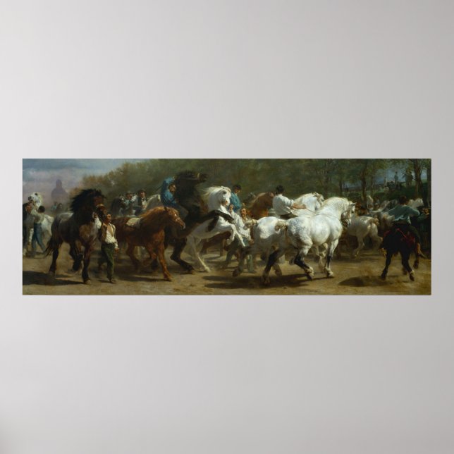 "The Horse Fair" von Rosa Bonheur Poster, drucken Poster (Vorne)