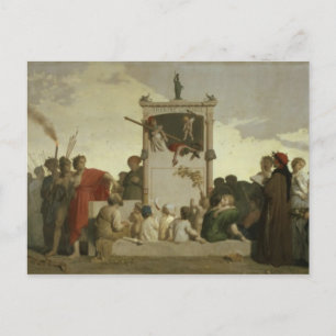 The Human Comedy, c.1852 Postkarte