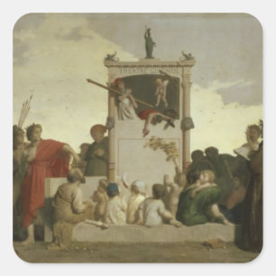 The Human Comedy, c.1852 Quadratischer Aufkleber