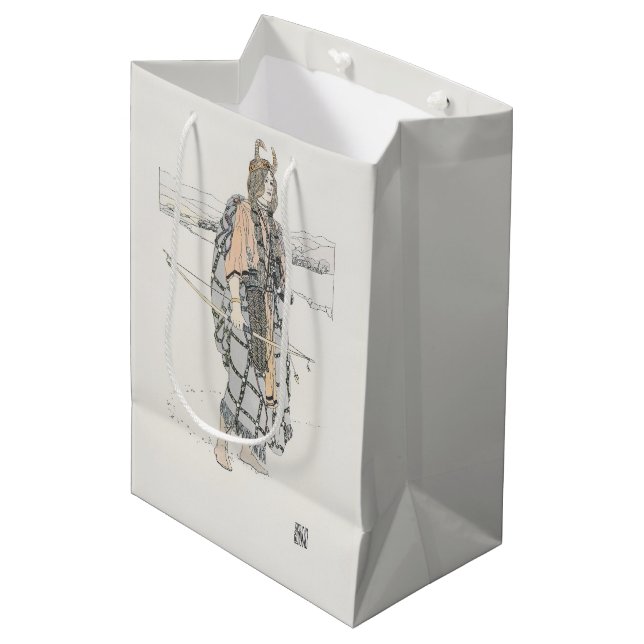 The Huntress (von Ann Macbeth) Mittlere Geschenktüte (Vorderseite Schrägansicht)