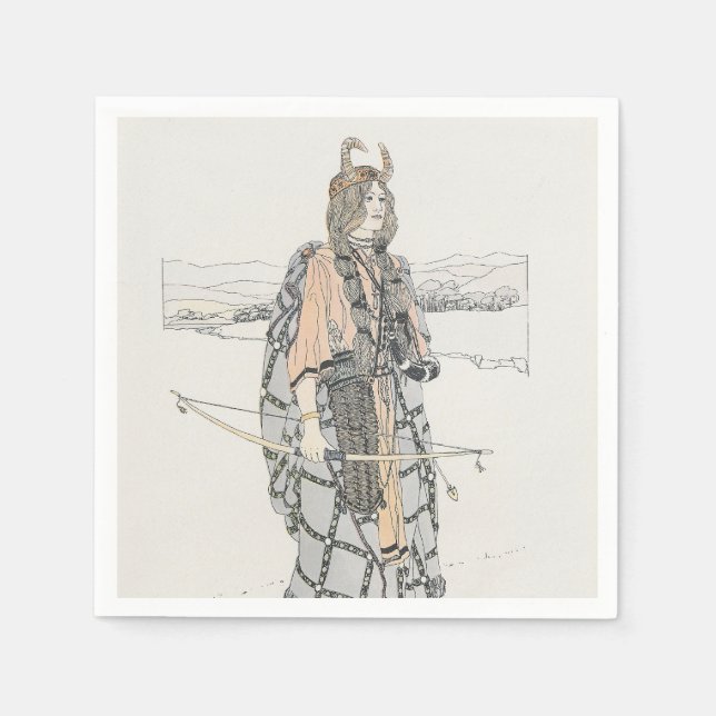 The Huntress (von Ann Macbeth) Serviette (Vorderseite)