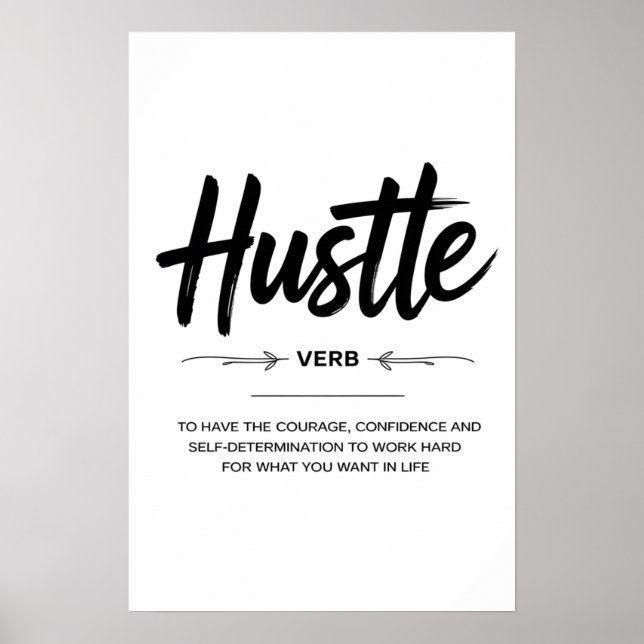 The Hustle Mindset Poster (Vorne)