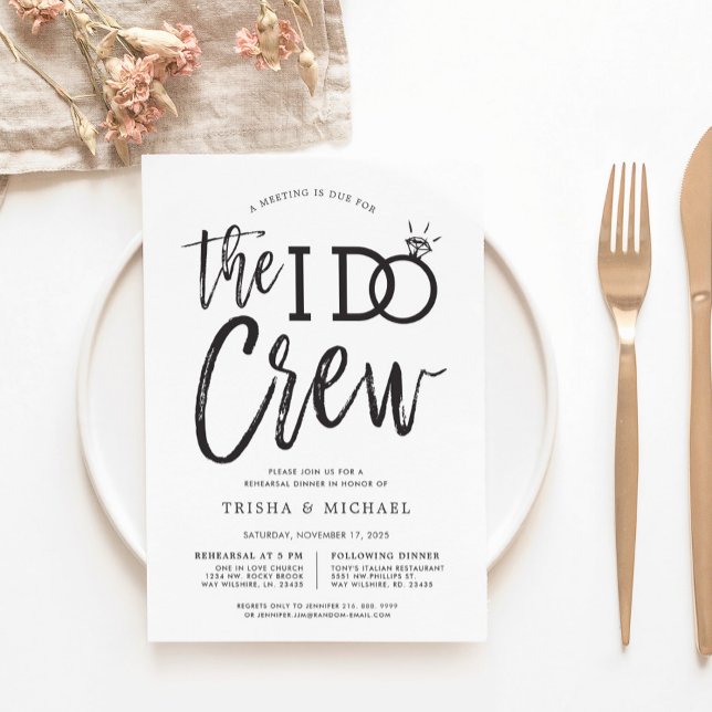 The I Do Crew | Probe-Dinnerparty Einladung (Von Creator hochgeladen)