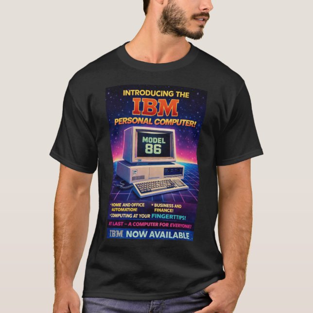 The "IBM Model 86" Retro-Tech T-Shirt (Vorderseite)