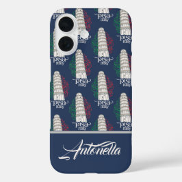 The Iconic Italian Landmark Personalized Name iPhone 16 Hülle