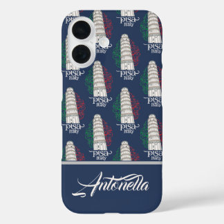 The Iconic Italian Landmark Personalized Name iPhone 16 Hülle