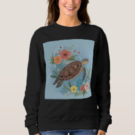 The illustration of a sea turtle sweatshirt