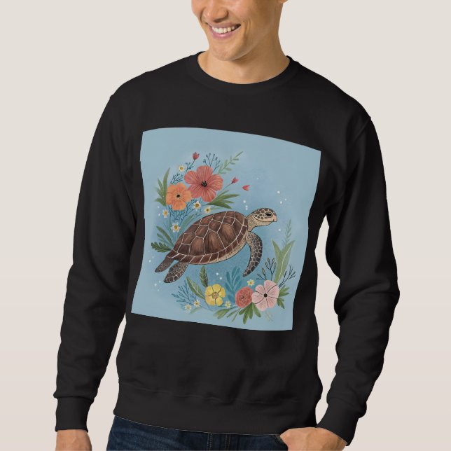 The illustration of a sea turtle sweatshirt (Vorderseite)