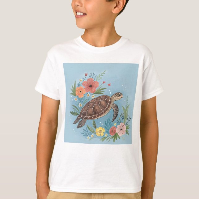 The illustration of a sea turtle T-Shirt (Vorderseite)