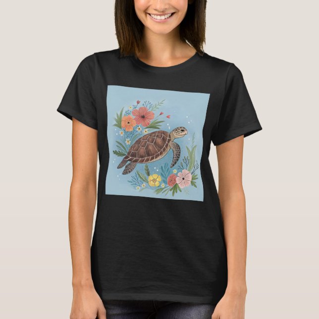 The illustration of a sea turtle T-Shirt (Vorderseite)