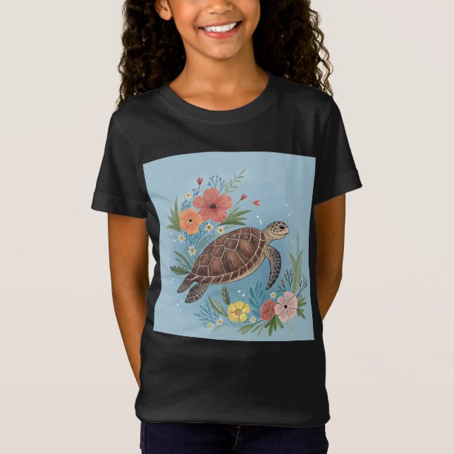 The illustration of a sea turtle T-Shirt (Vorderseite)