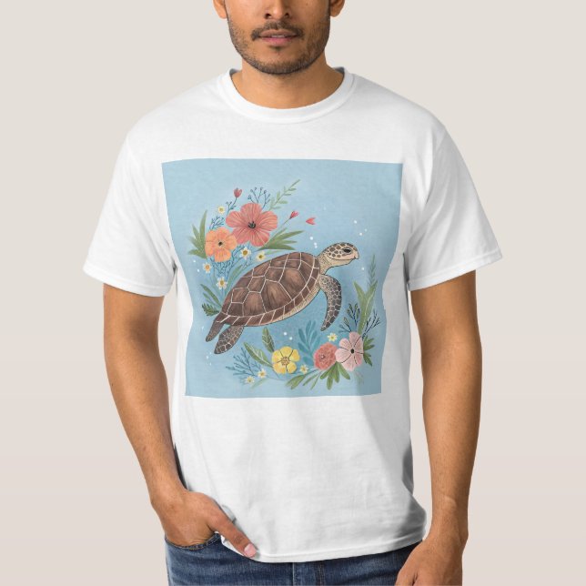 The illustration of a sea turtle T-Shirt (Vorderseite)