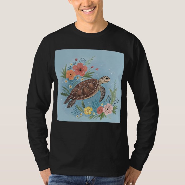 The illustration of a sea turtle T-Shirt (Vorderseite)