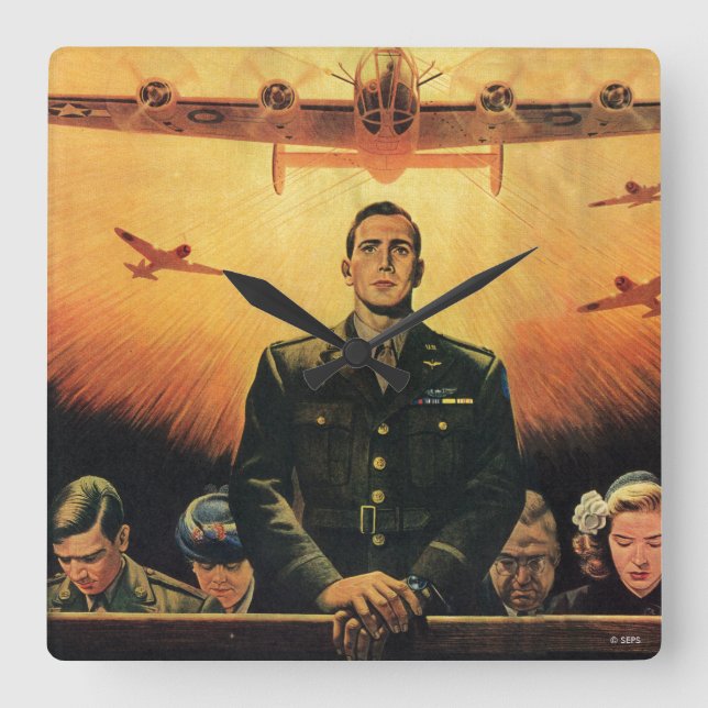 The Immortal Harpy Quadratische Wanduhr (Vorderseite)