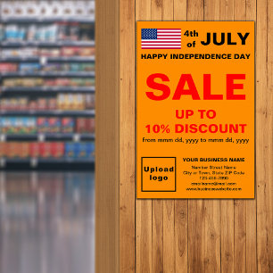 The Independence Day Business Sale Orange Color Po Poster