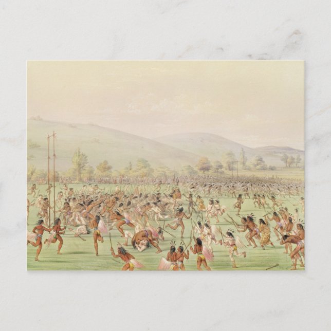 The Indian Ball Game, c.1832 Postkarte (Vorderseite)