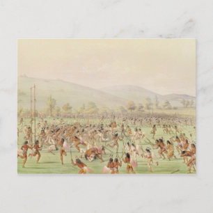 The Indian Ball Game, c.1832 Postkarte