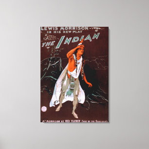 "The Indian" - Red Feather, Chief of the Leinwanddruck