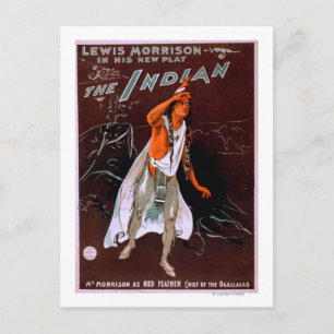 "The Indian" - Red Feather, Chief of the Postkarte