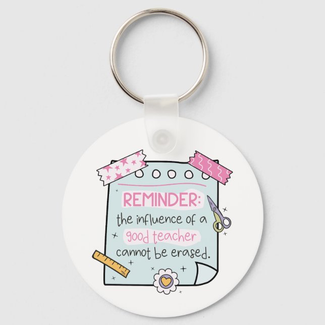 The Influence of a Good Teacher Cannot Be Erased Schlüsselanhänger (Vorderseite)