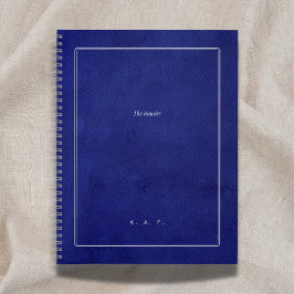 The Inquiry | Indigo Leather & Silver Graduation  Notizbuch