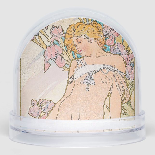The Iris (1897) by Alphonse Mucha  Schneekugeln (Vorderseite)