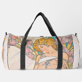 The Iris (1897) von Alphonse Mucha Duffle Bag